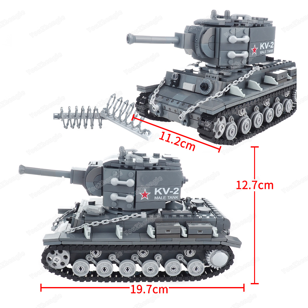 WW2 KV-2 دبابة ثقيلة بنة الجمع - مراجعة Heavy Equipment Armor وسعره