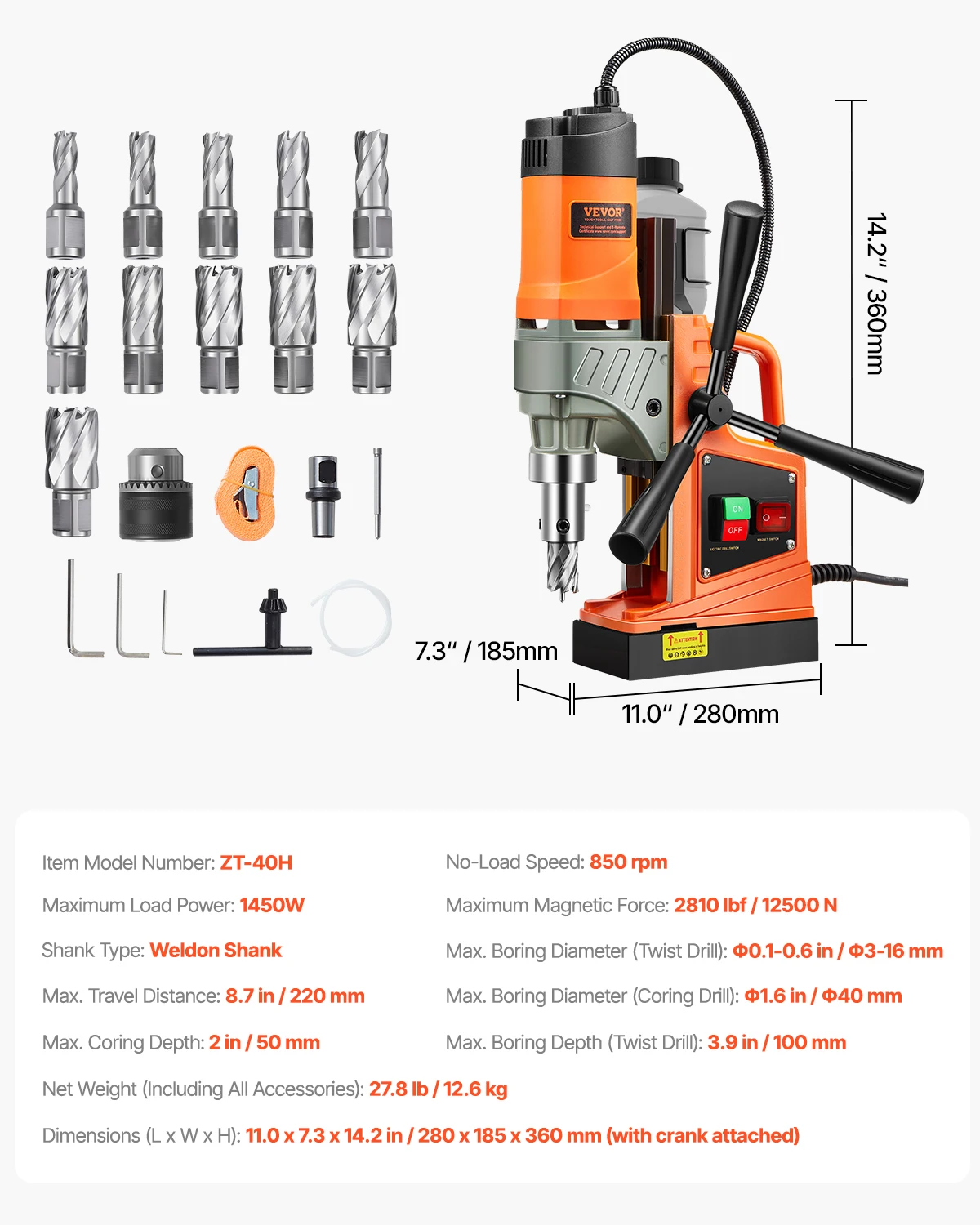 مثقاب مغناطيسي 1450 وات 2 بوصة - مراجعة Magnetic Drill Press وسعره