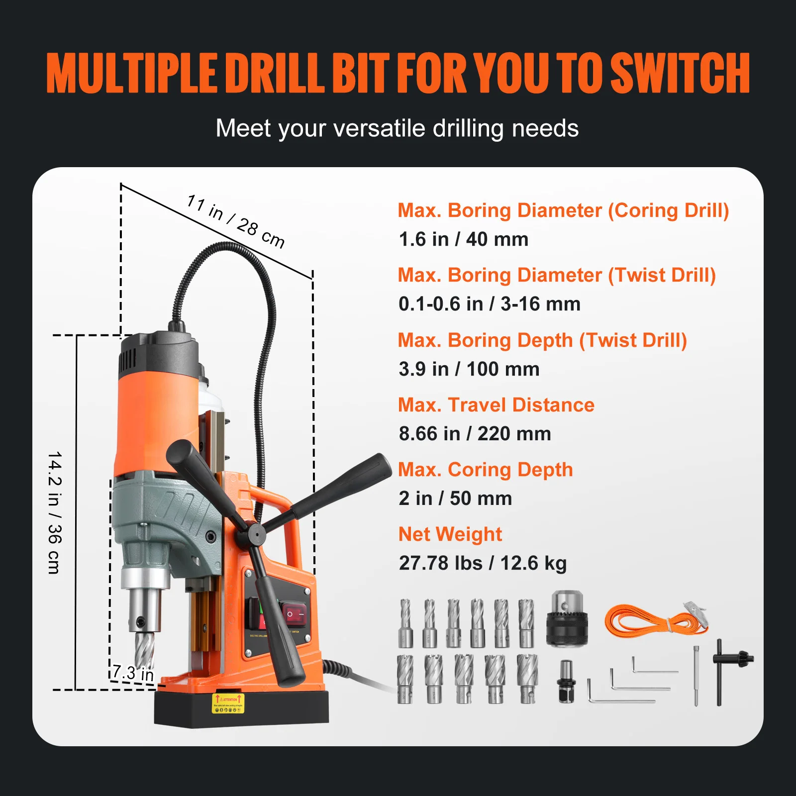 مثقاب مغناطيسي 1450 وات 2 بوصة - مراجعة Magnetic Drill Press وسعره