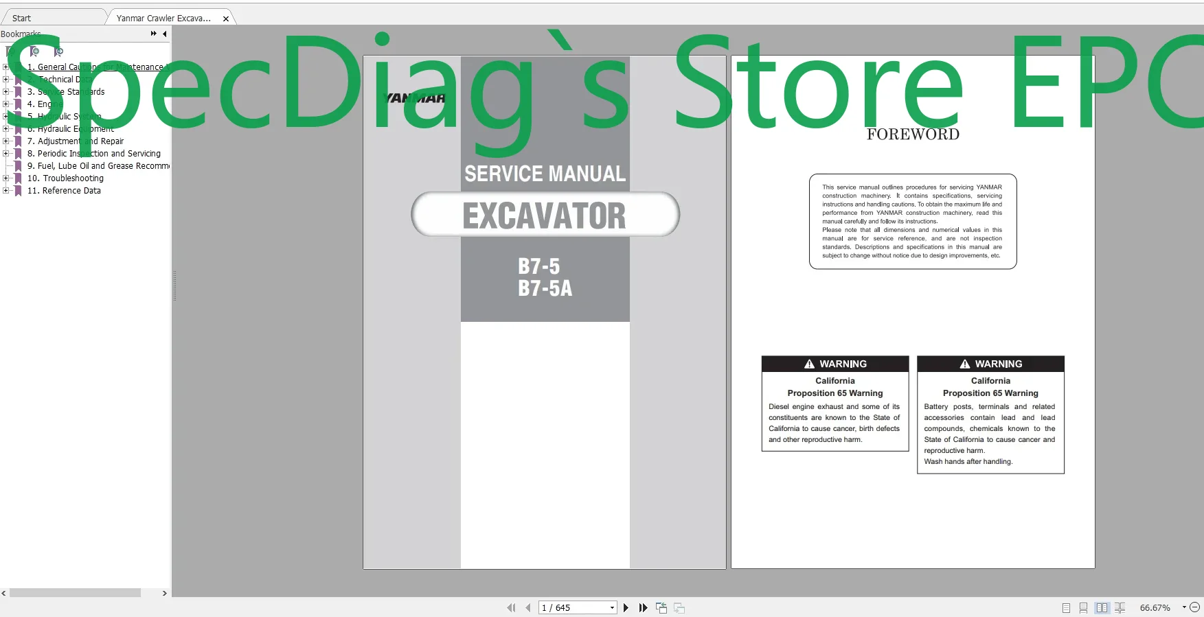 SpecDiag Yanmar المعدات الثقيل - مراجعة Heavy Equipment Pdf وسعره